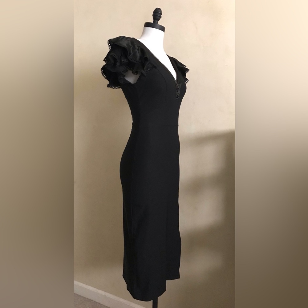 Stop Staring! Black Midi Dress
